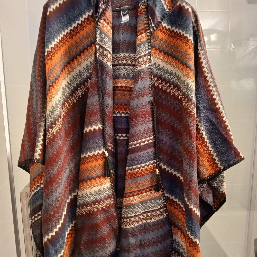 Marc New York Andrew Marc Print Poncho Wrap